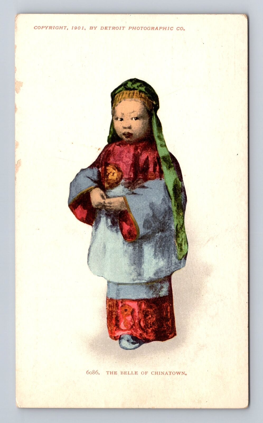 The Belle of Chinatown, Child in Traditional Dress-Detroit Pub. Vintage Postcard