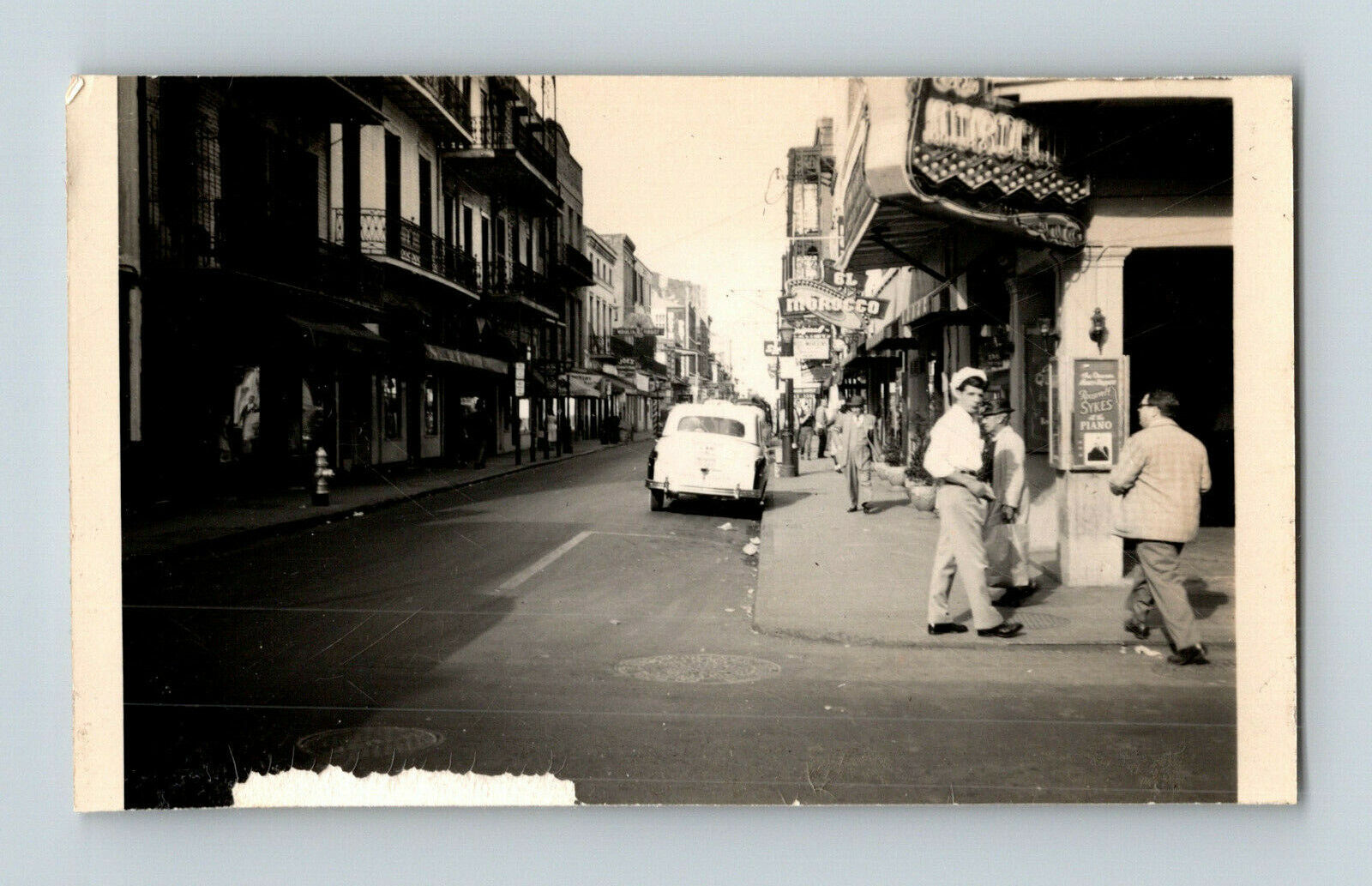 Wd3  Original Photo 1950\'s Bourbon Street French quarter New Orleans 103a