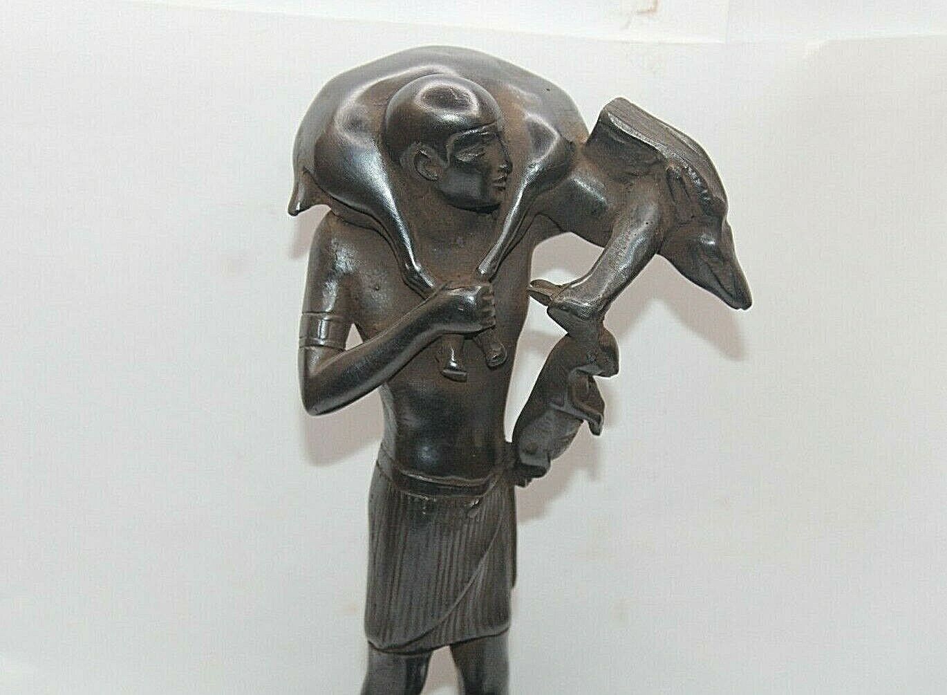 RARE ANCIENT EGYPTIAN ANTIQUE King Hunter Hunting Cattle Statue 0 Egypt Histor