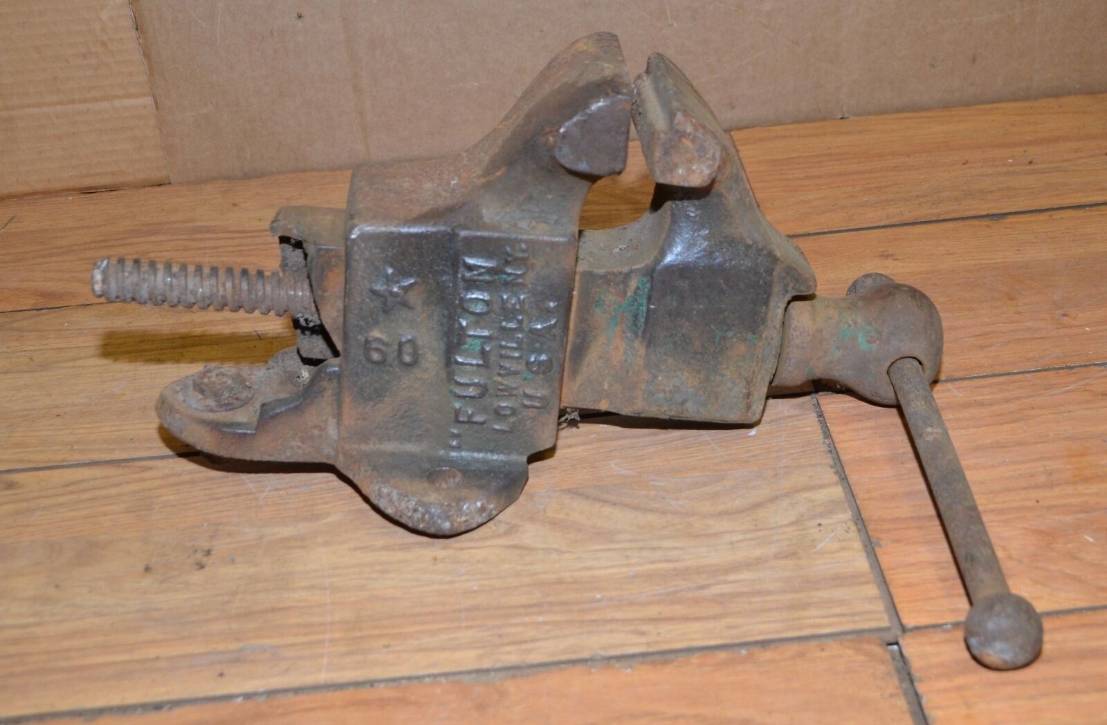 Rare Fulton #60 Lowville NY vise collectible blacksmith tool Adirondack 37 lb