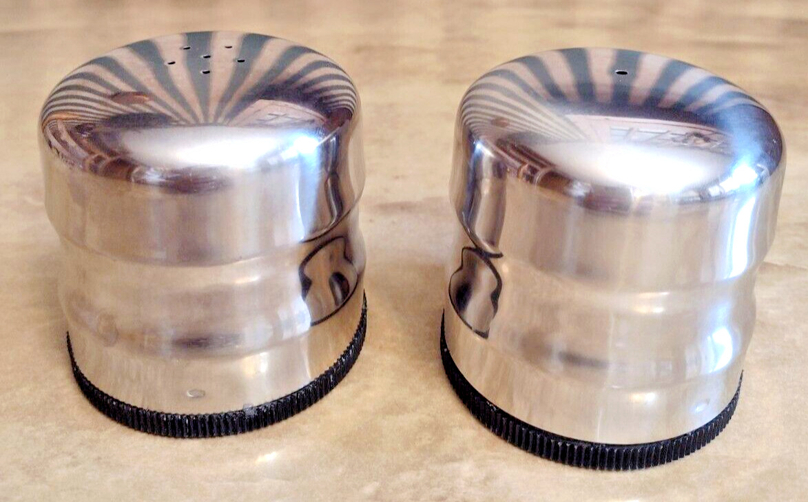 Inox 1989 MCM Collection Stainless Steel Salt and Pepper Shakers