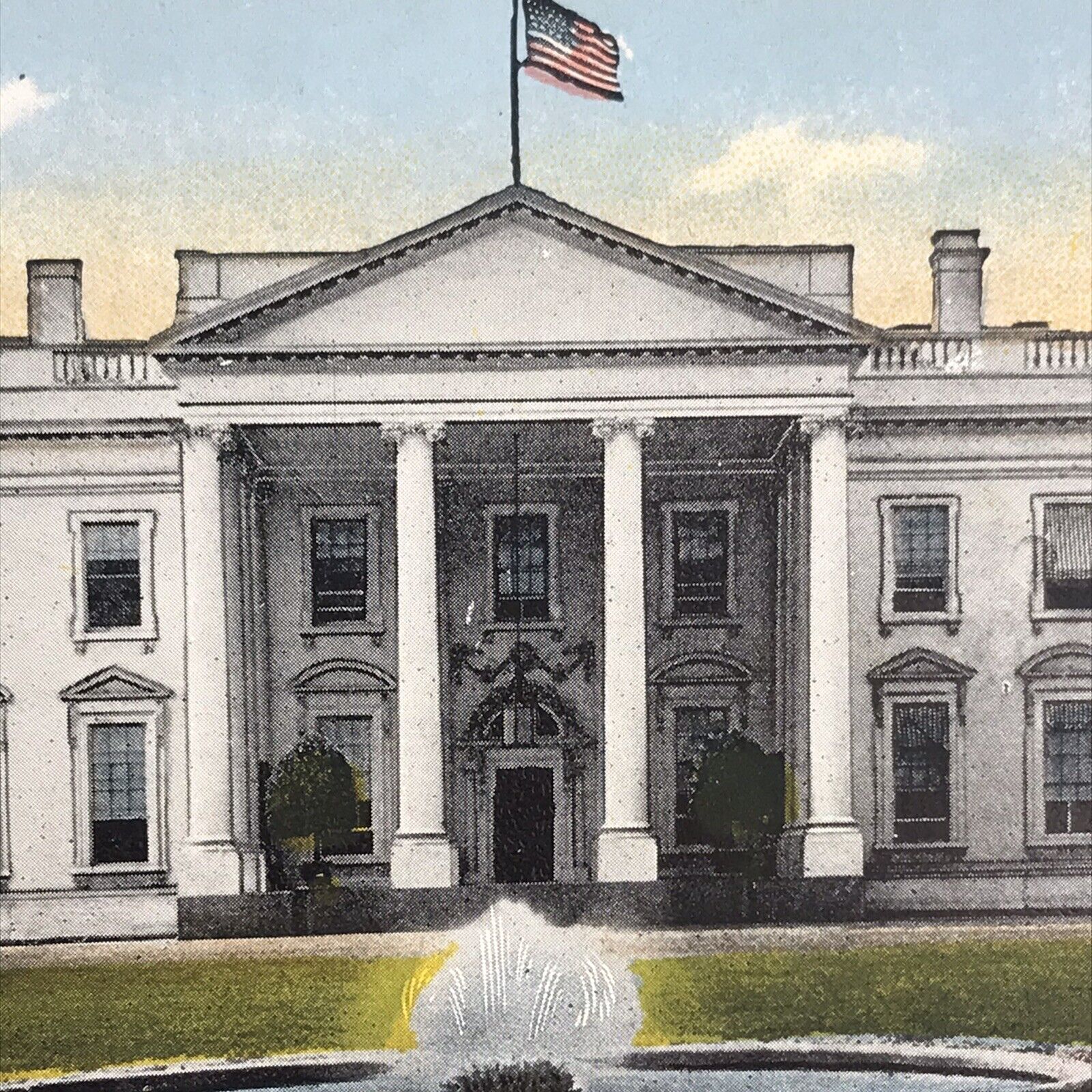 The White House Postcard Washington DC Vintage Made in USA 
