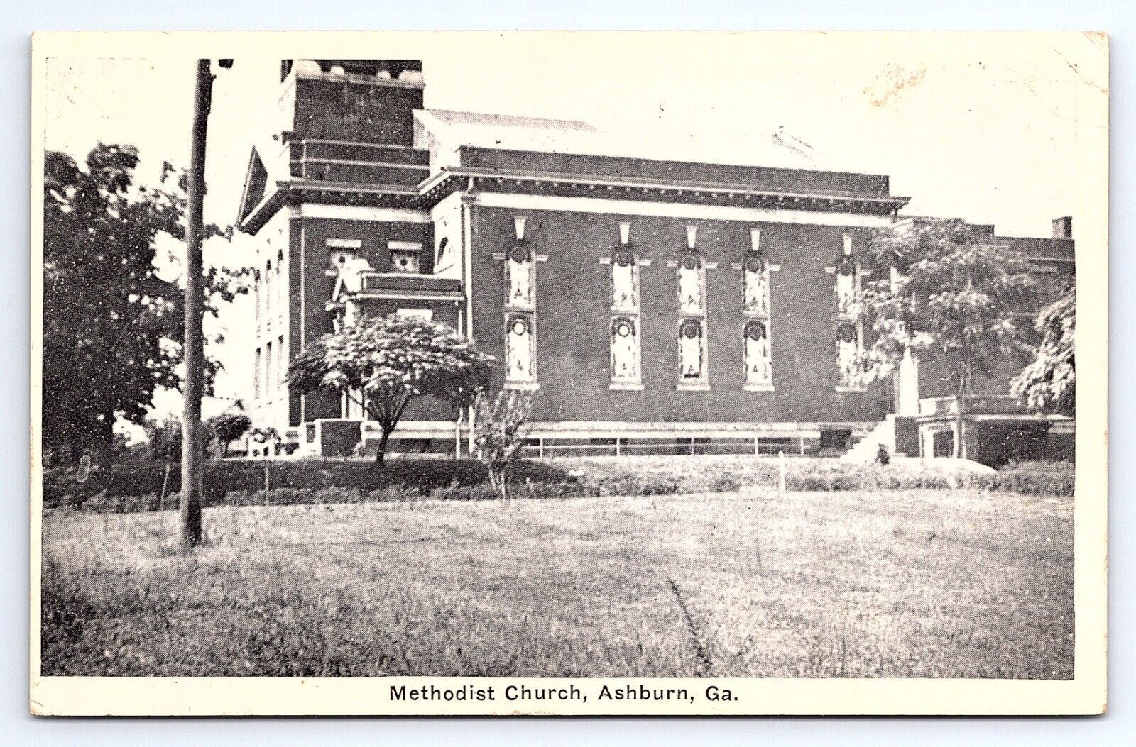 Postcard Methodist Church Ashburn Georgia GA