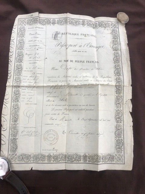 Antique french passport, 1871/79