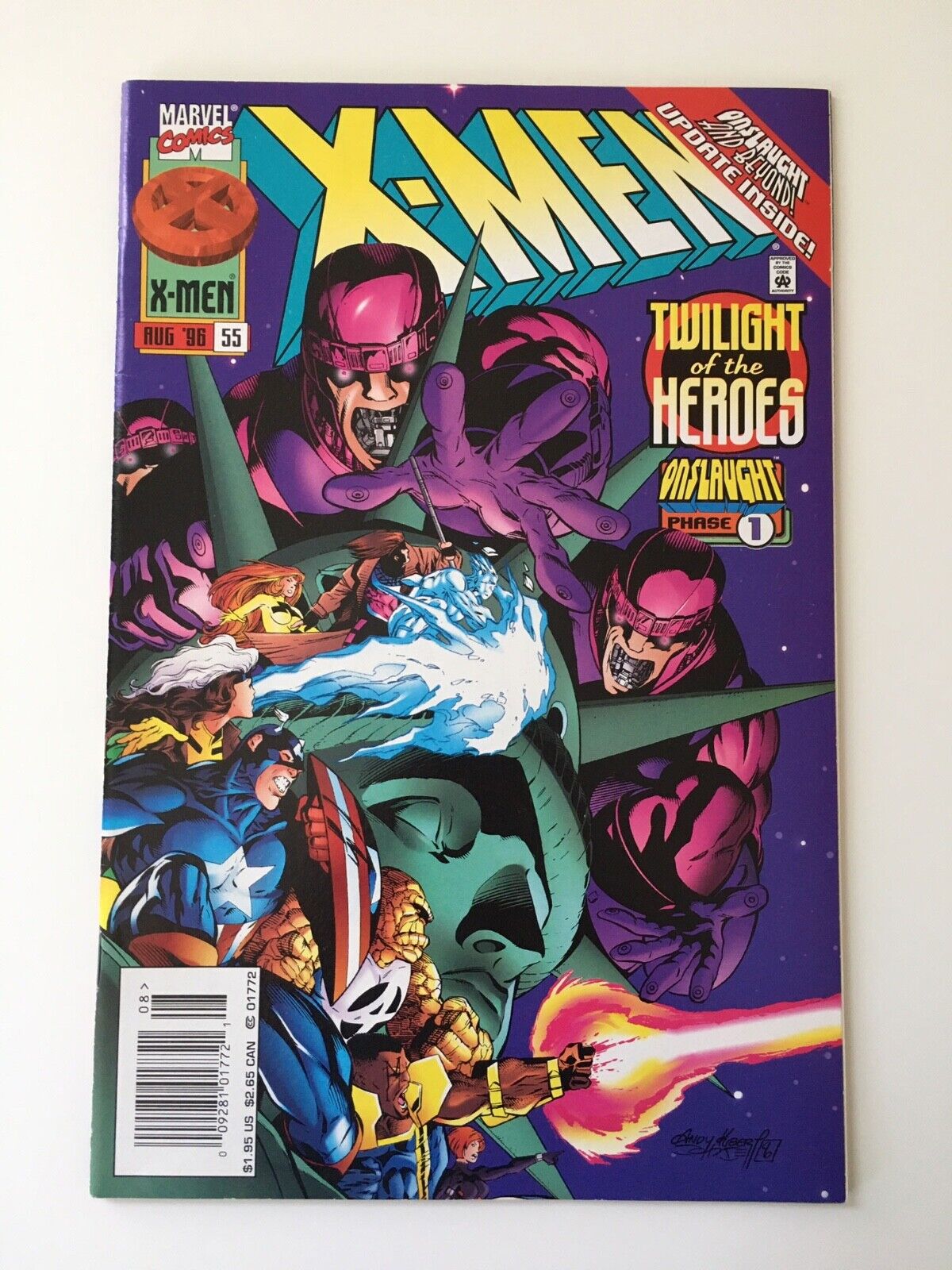 X-MEN Vol 1 #55 Marvel Comics August 1996 Andy Kubert Mark Waid Newsstand NM BIN