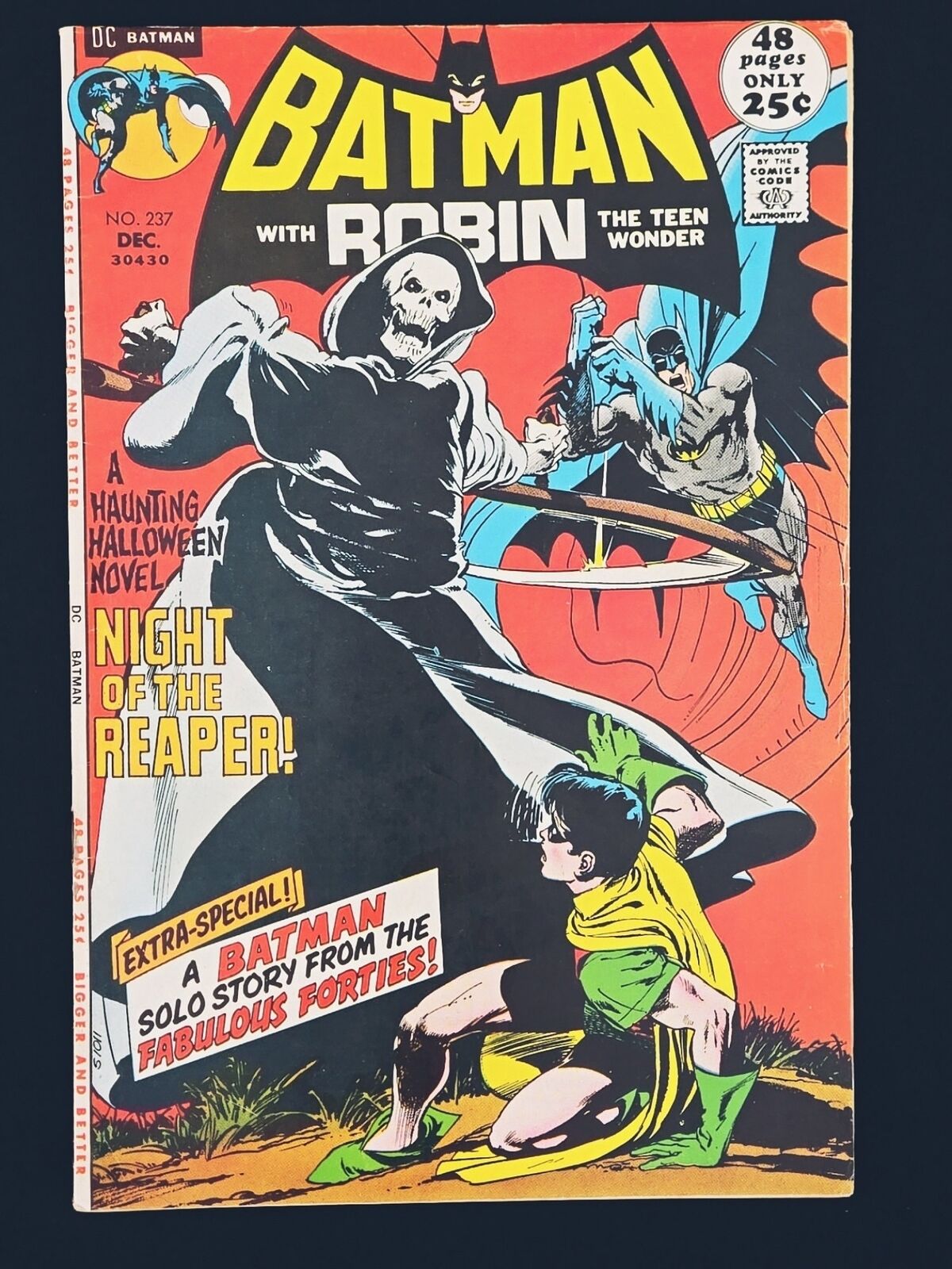 Batman #237 VG+ 4.5 "Night of the Reaper" Grim Reaper Cover
