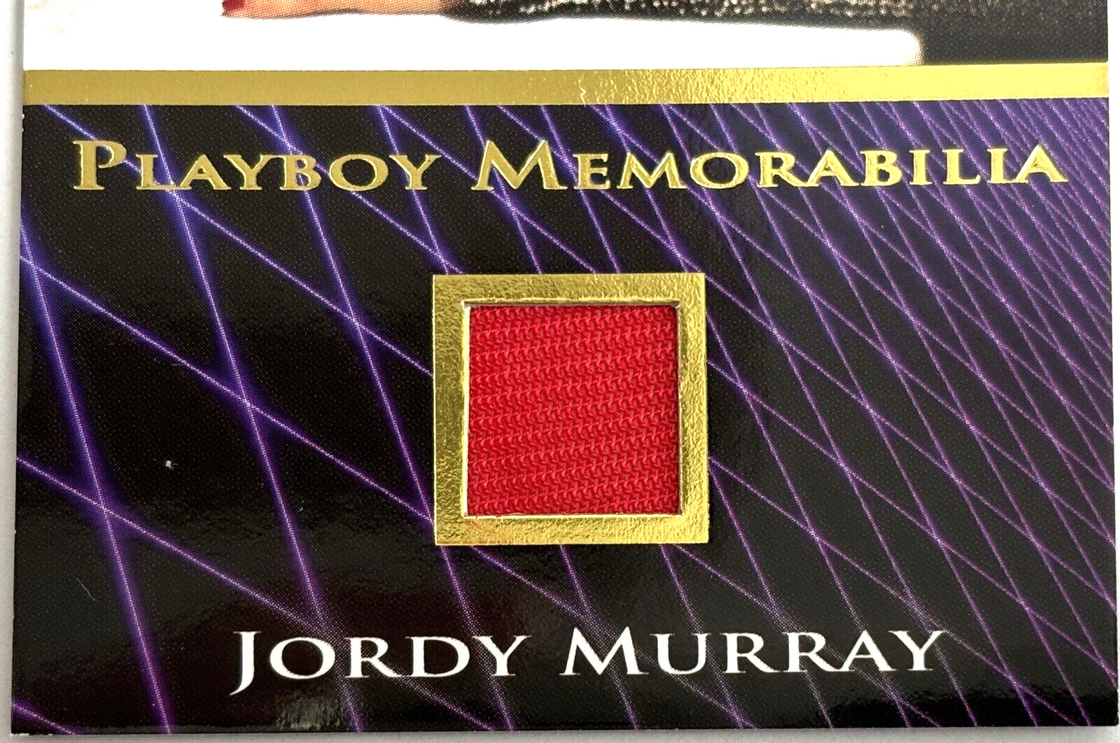 Playboy Authentic Memorabilia Card 11/25 ~ JORDY MURRAY  (POTM December 2019)