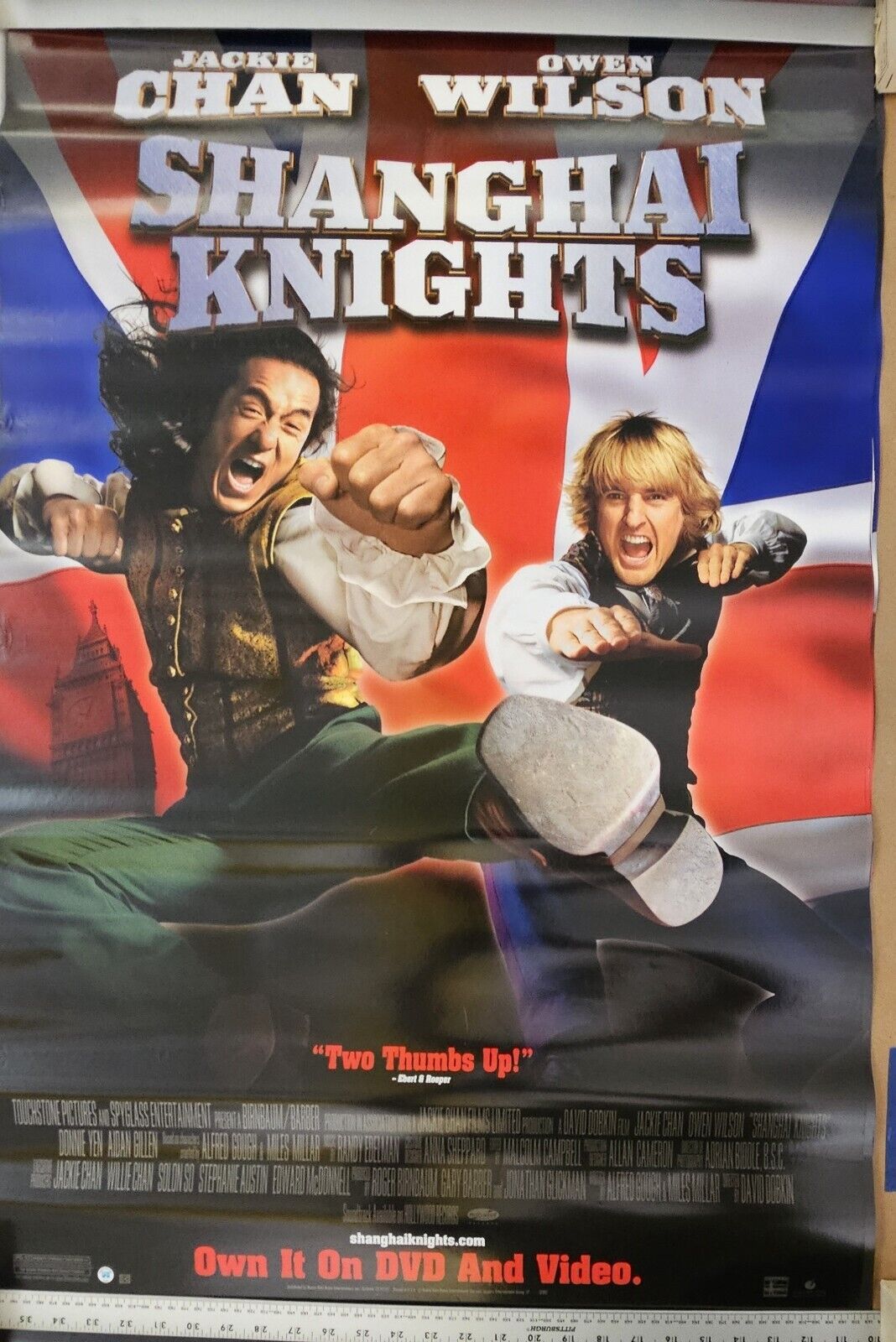 Jackie Chan And Owen Wilson in Shanghai Knights  26 x 39.75 DVD  Movie poster