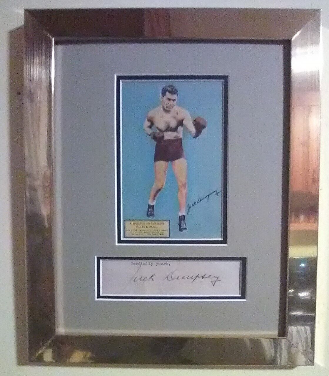 Jack Dempsey(1895-1984)/Autograph/Boxer-World Heavyweight Champion /8x10\