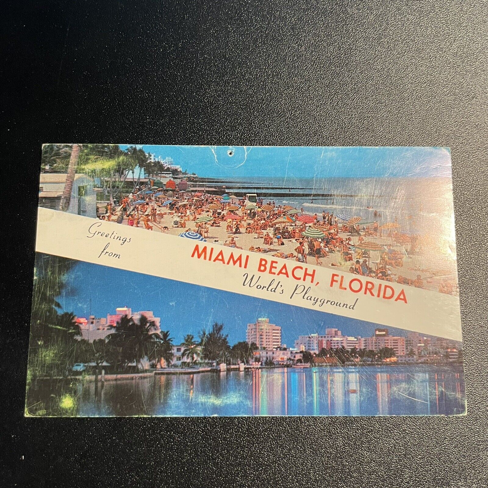 Vintage Postcard Greetings From MIAMI BEACH, FLORIDA B6