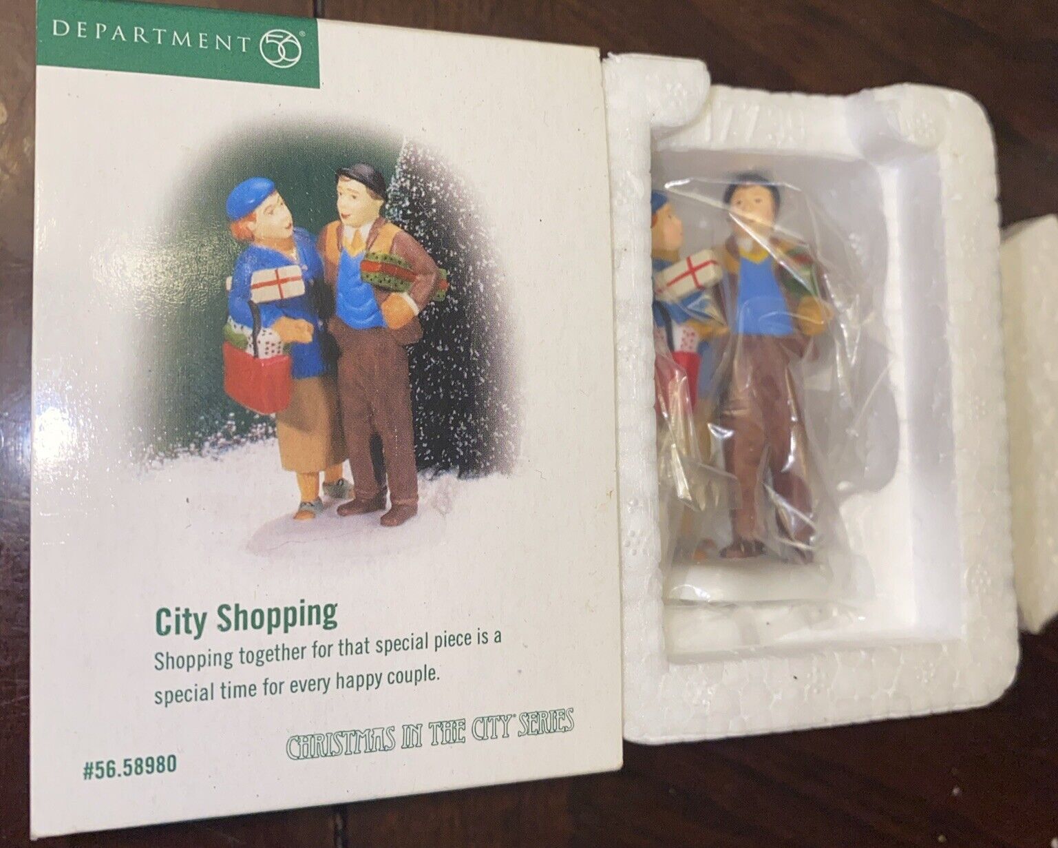 DEPT 56 CITY SHOPPING 58980 CHRISTMAS IN THE CITY SNOW VILLAGE CIC