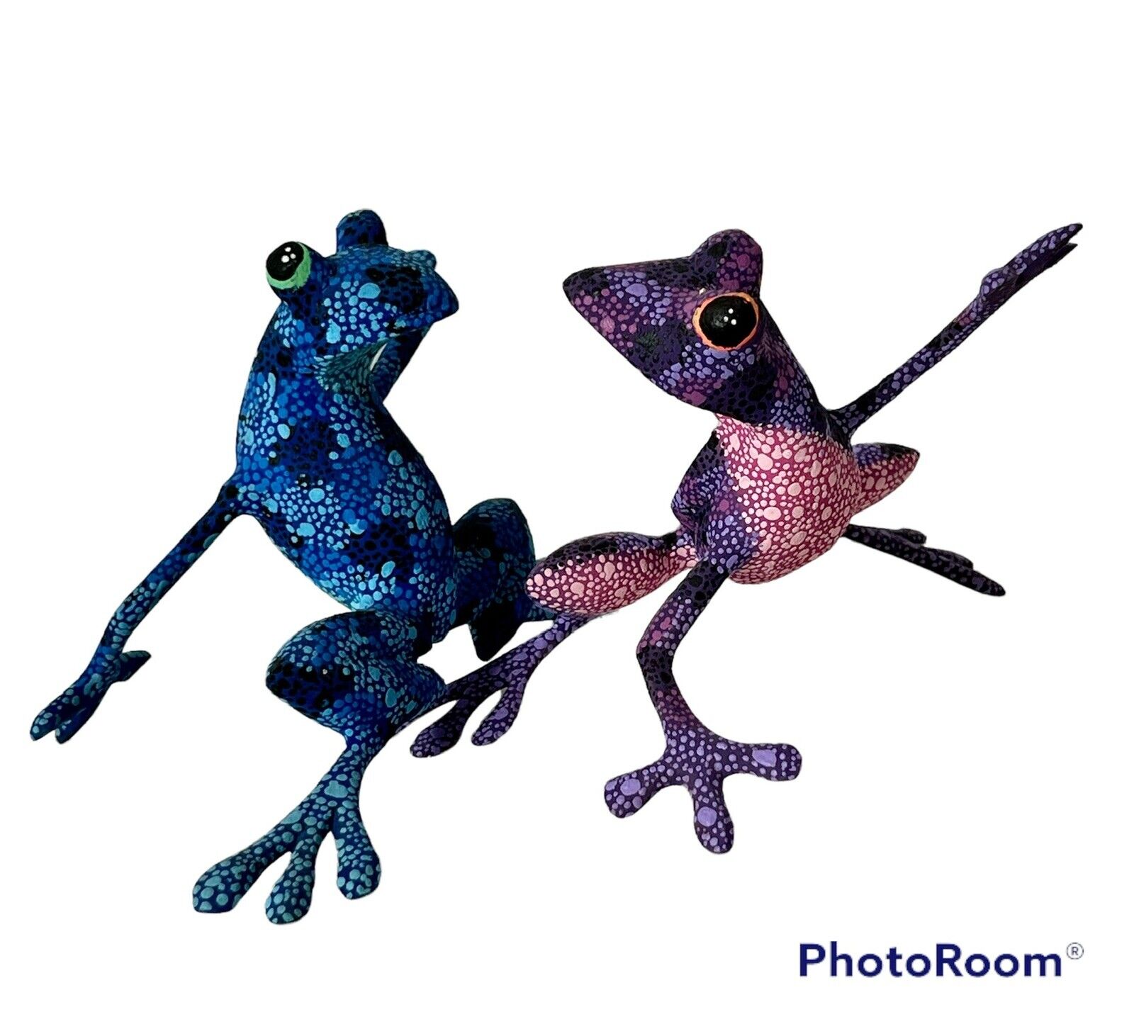 Whimsical Dancing Frogs Handcrafted In Mexico