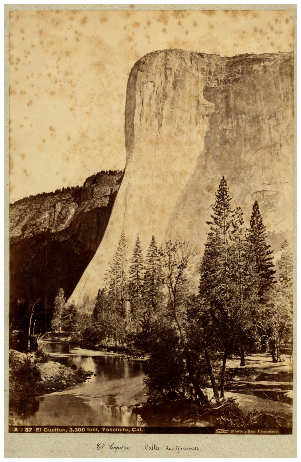 California, Yosemite Valley, El Capitan, Cal, Photo. Isaac West Taber Vintage PR