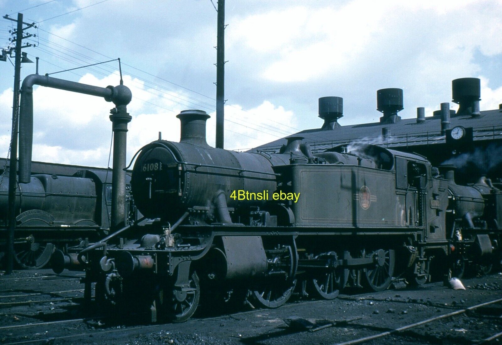 Duplicate 35mm slide GWR 6100 Class 2-6-2T No 6108 at Southall 12.04.1963