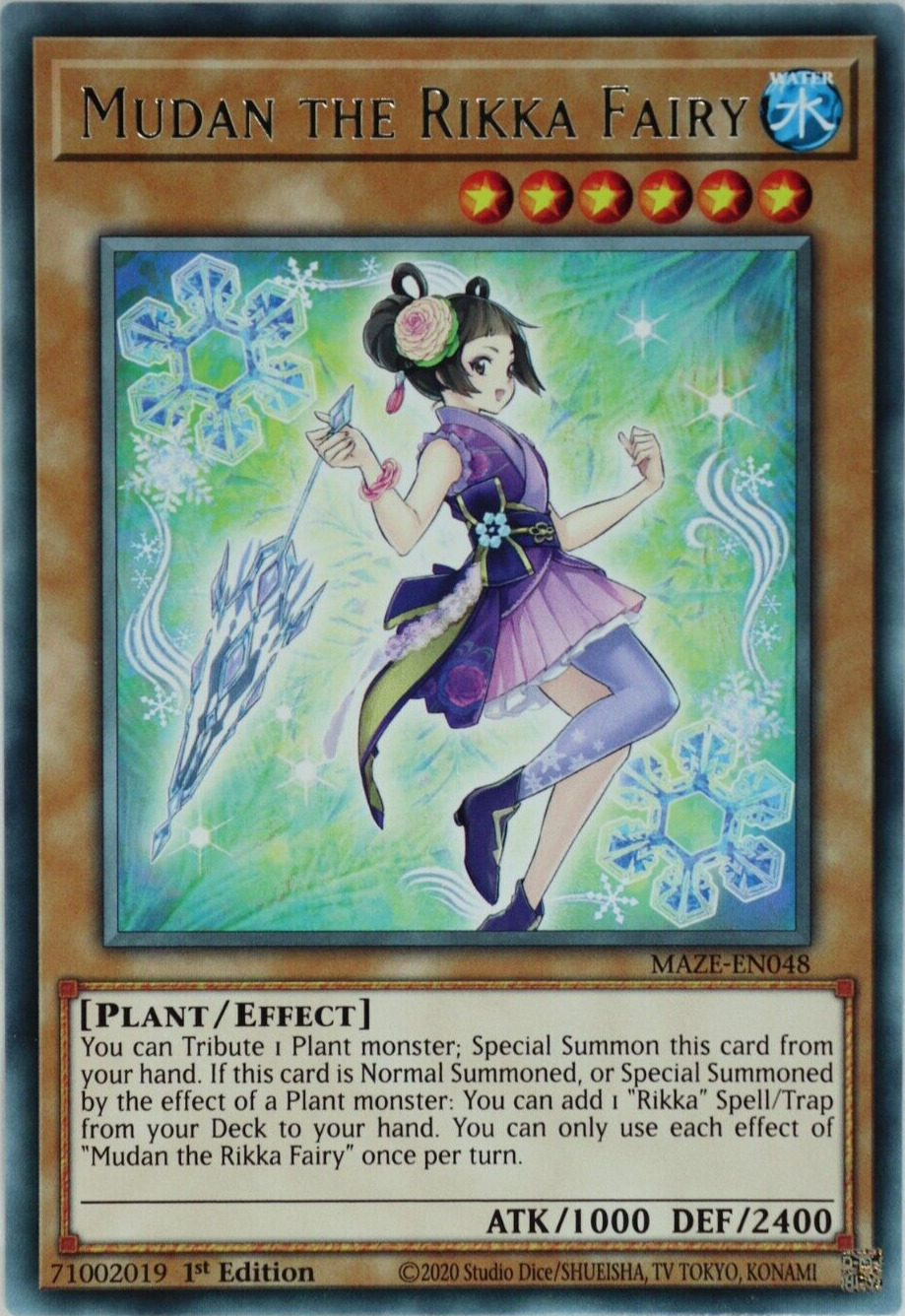 YuGiOh Mudan the Rikka Fairy MAZE-EN048 Rare 1st Edition
