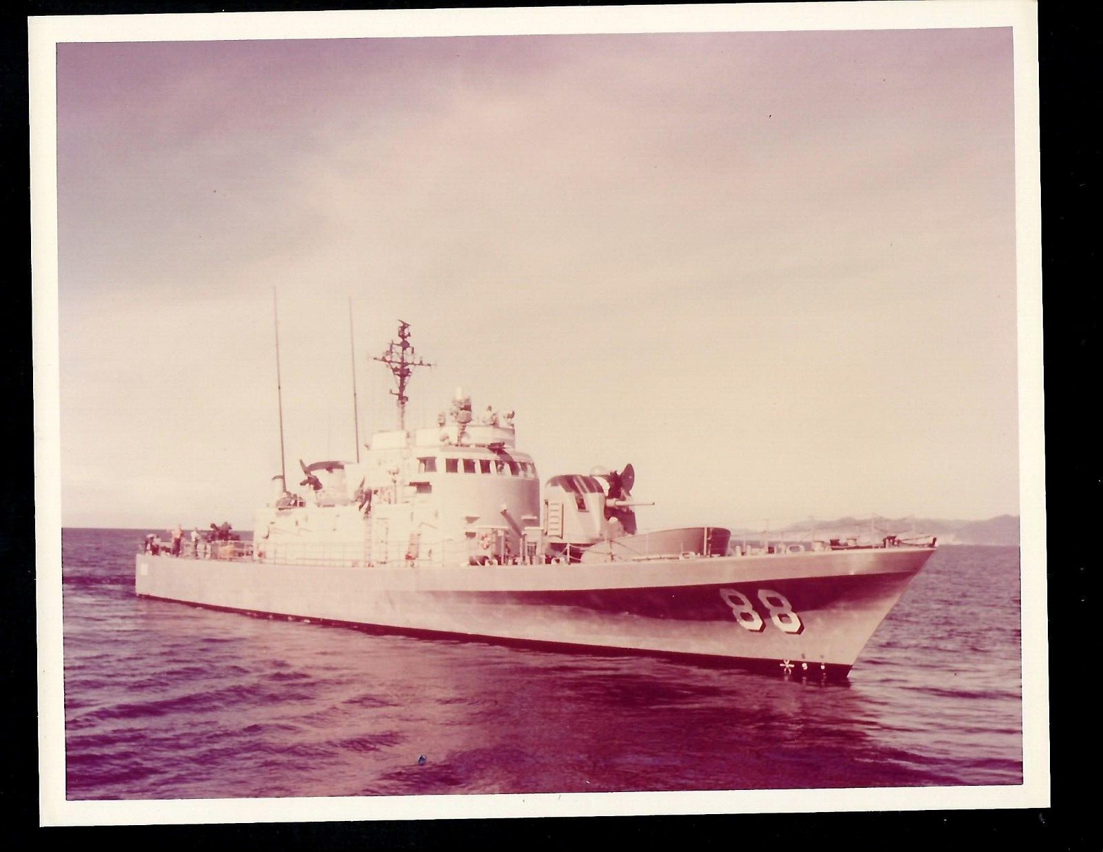 Vintage US Navy Military Ship USS Preble 88 Guided Missile Destroyer 8x10 Photo