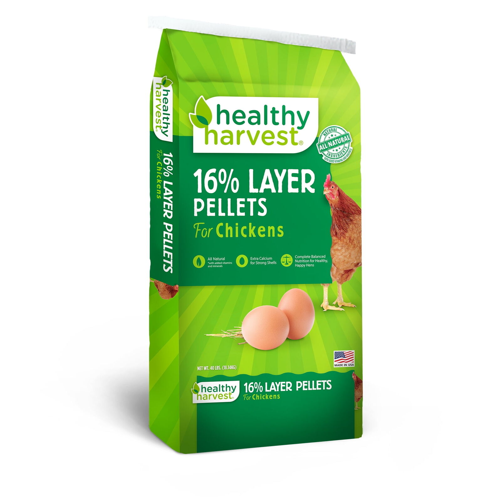 Healthy Harvest Laying Chickens, 40 lb bag,new