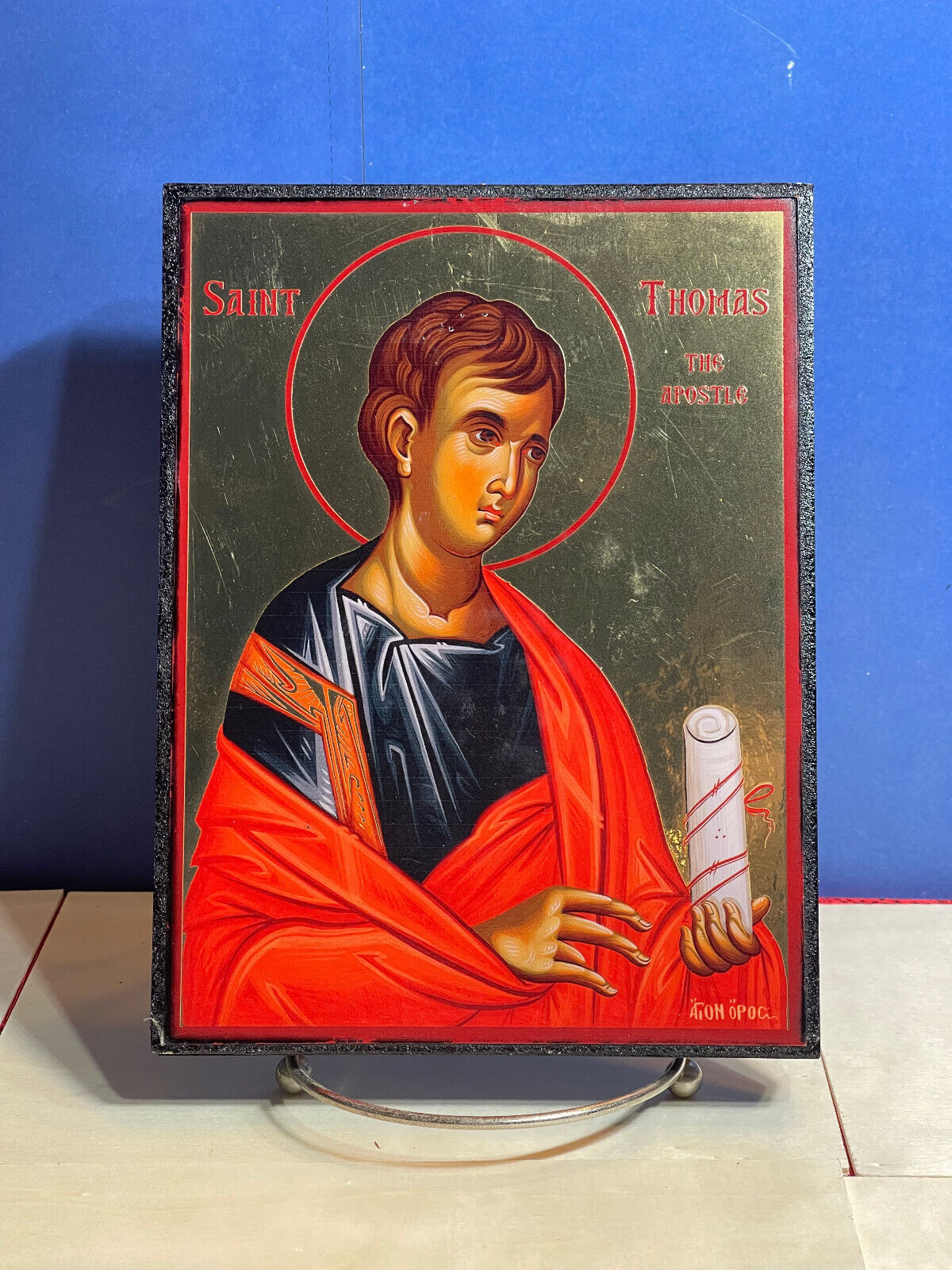 Thomas the Apostle -Orthodox high quality byzantine style Wooden Icon 6x8