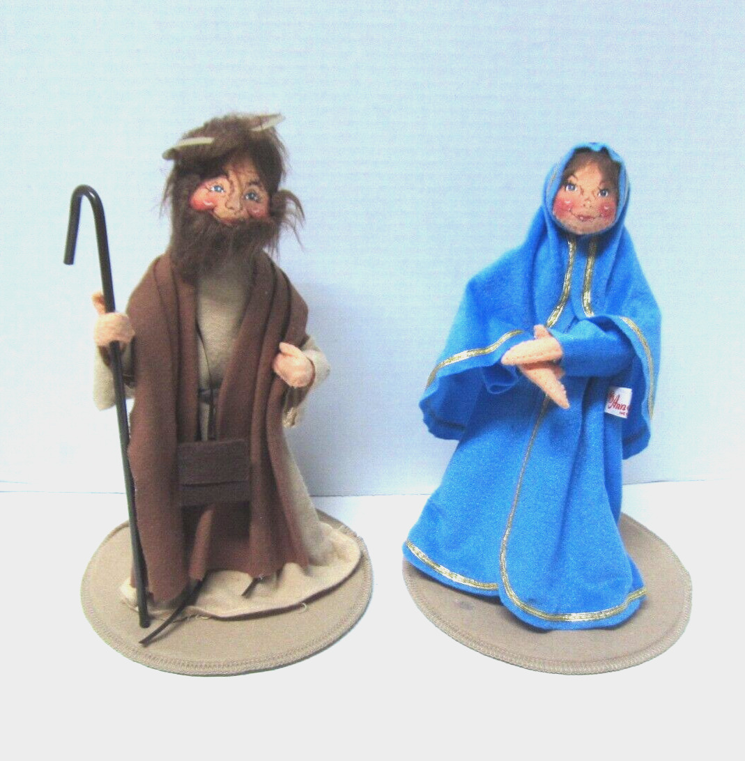 Annalee Dolls Mary and Joseph Vintage 1998 Nativity Creche Figures