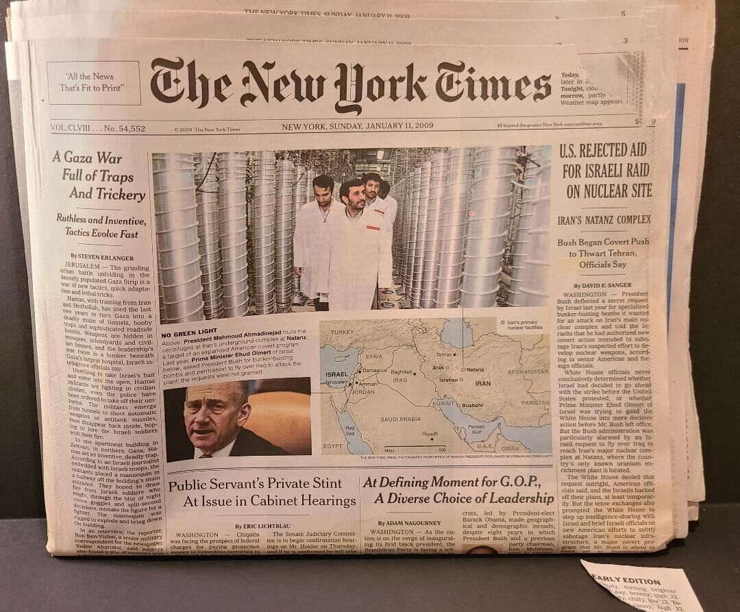 Original Historic Newspaper - NY TIMES - January 11, 2009 - BIRTH DATE Gift