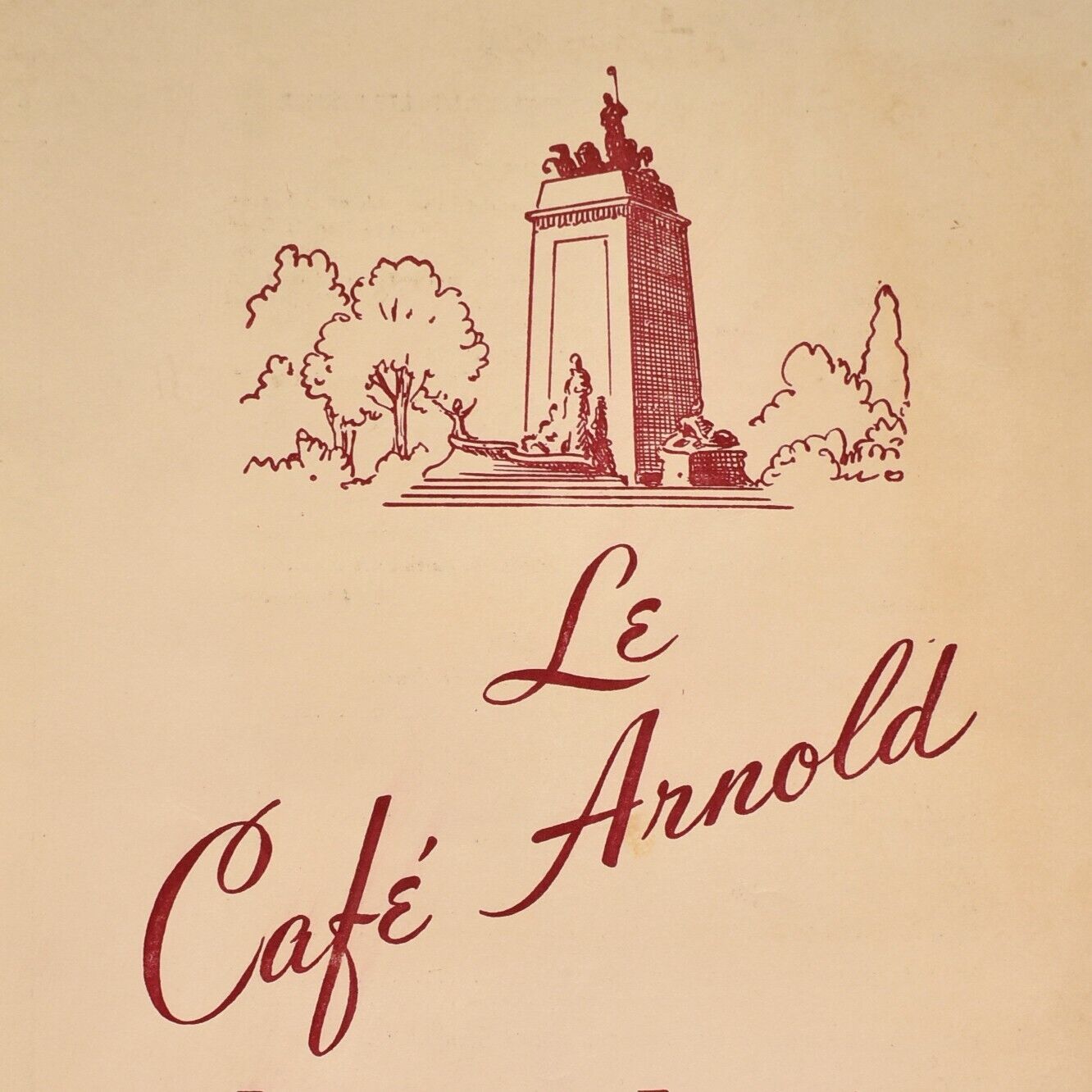 1960s Le Cafe Arnold French Restaurant Dinner Menu Central Park New York City #1