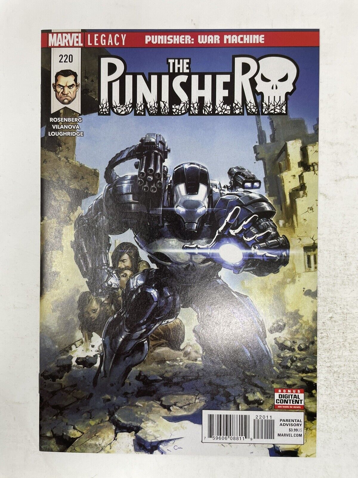 The Punisher #220 War Machine 2018 Marvel Comics MCU