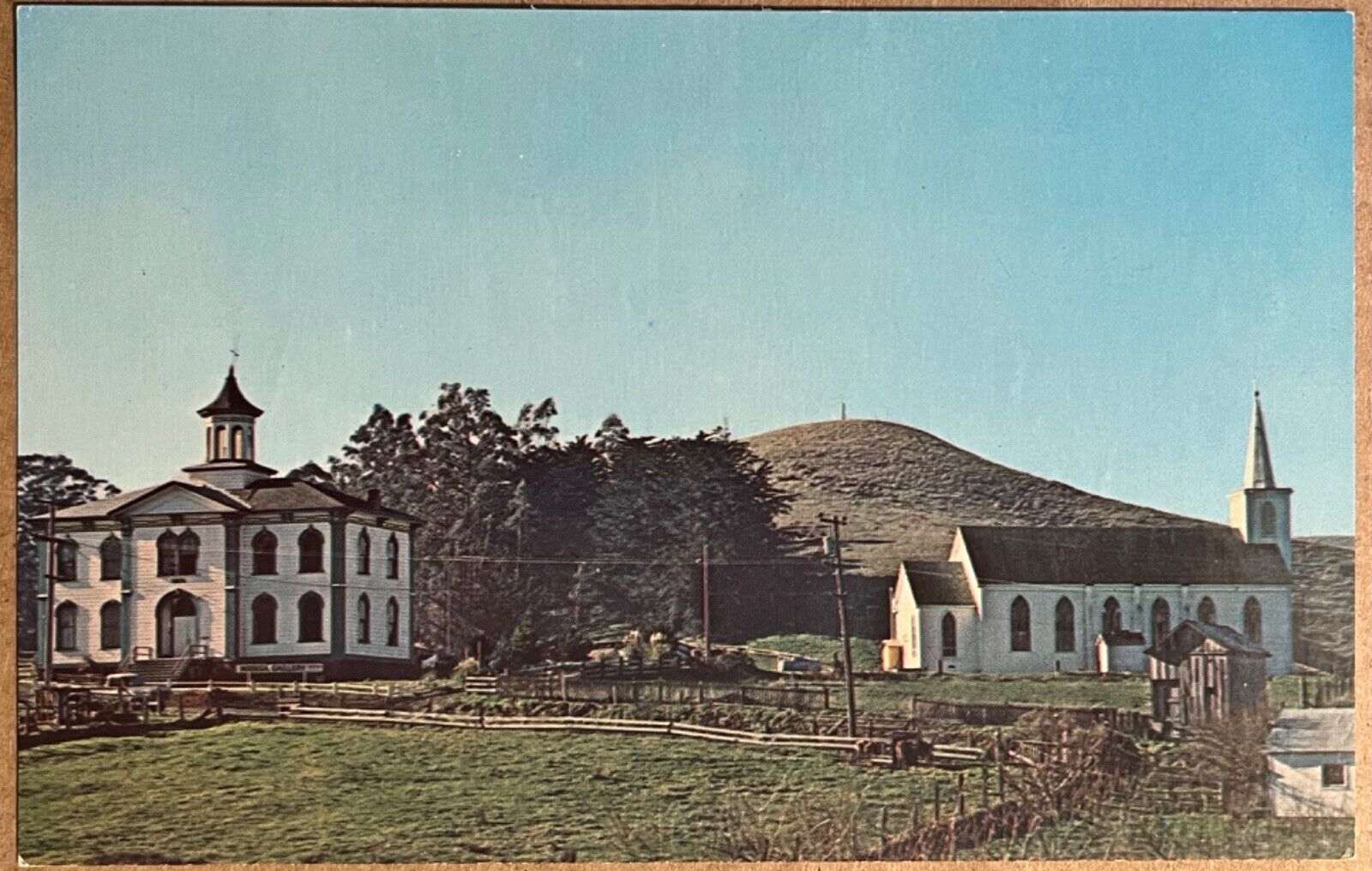 Bodega California St Theresa’s Church Potter School Postcard c1950