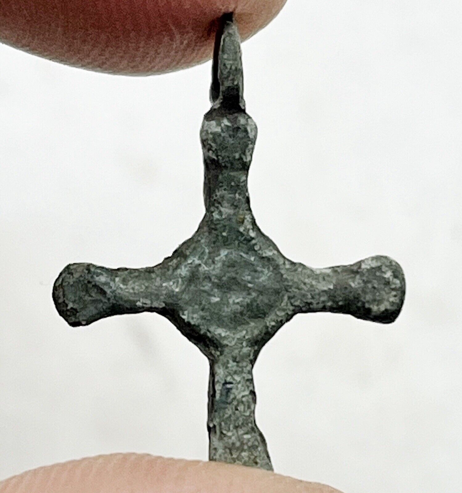 RARE Authentic Medieval Crusader Bronze Cross Artifact Circa 1095-1492 AD _ B
