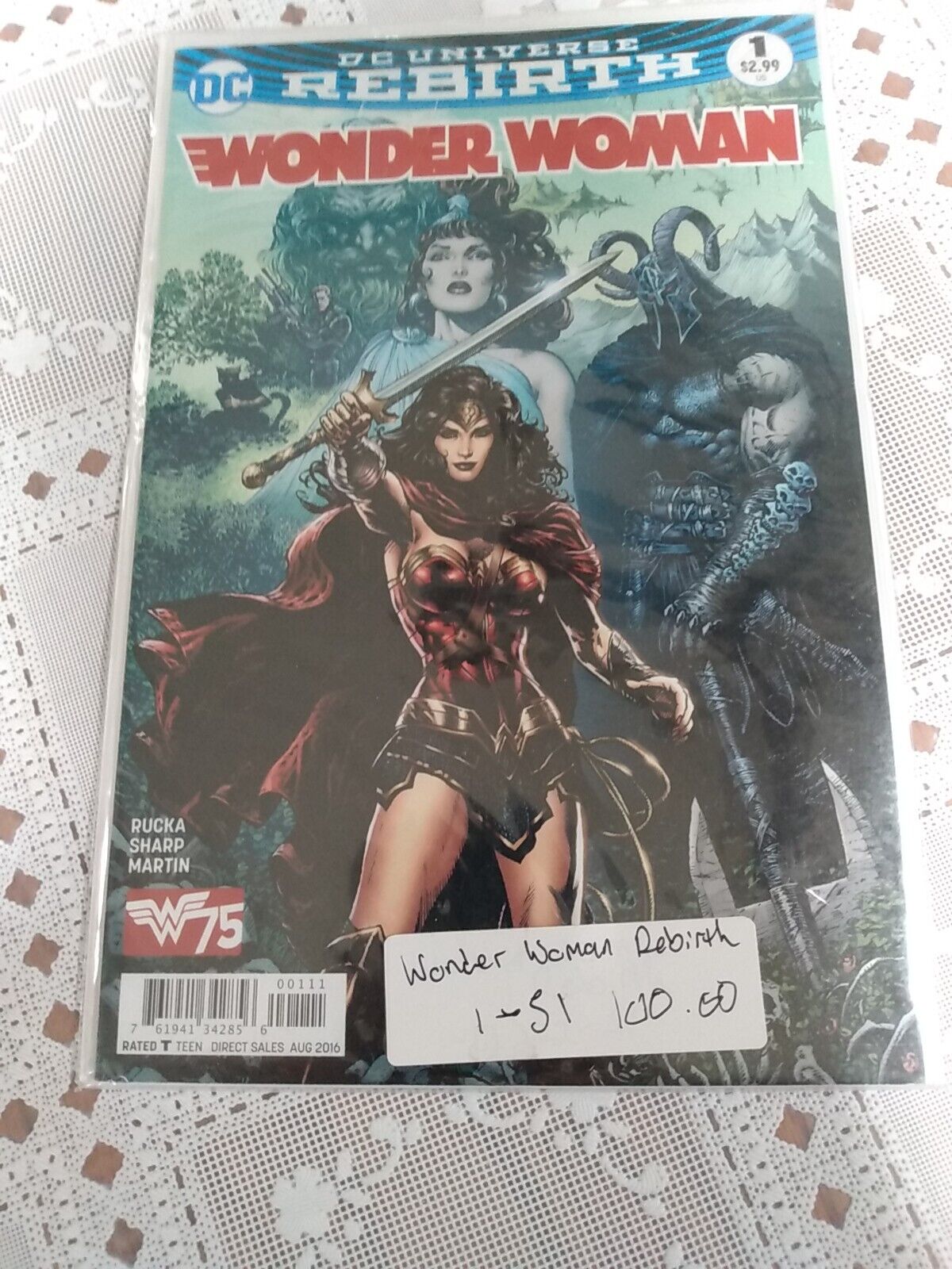 Wonder Woman #1 Rebirth Both Covers (2016 DC Comics) Plus #2 Thru #51
