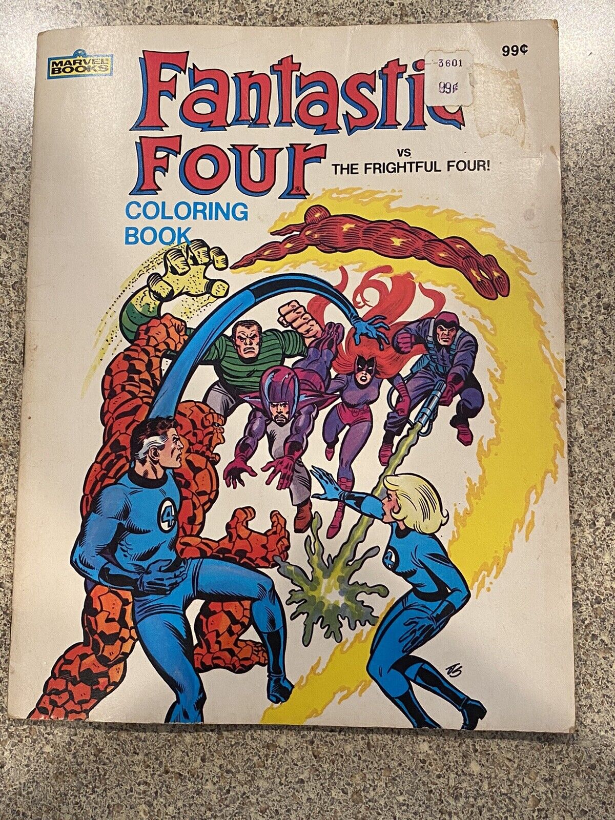VINTAGE FANTASTIC FOUR RARE MARVEL SUPER HEROES COLORING BOOK  1983