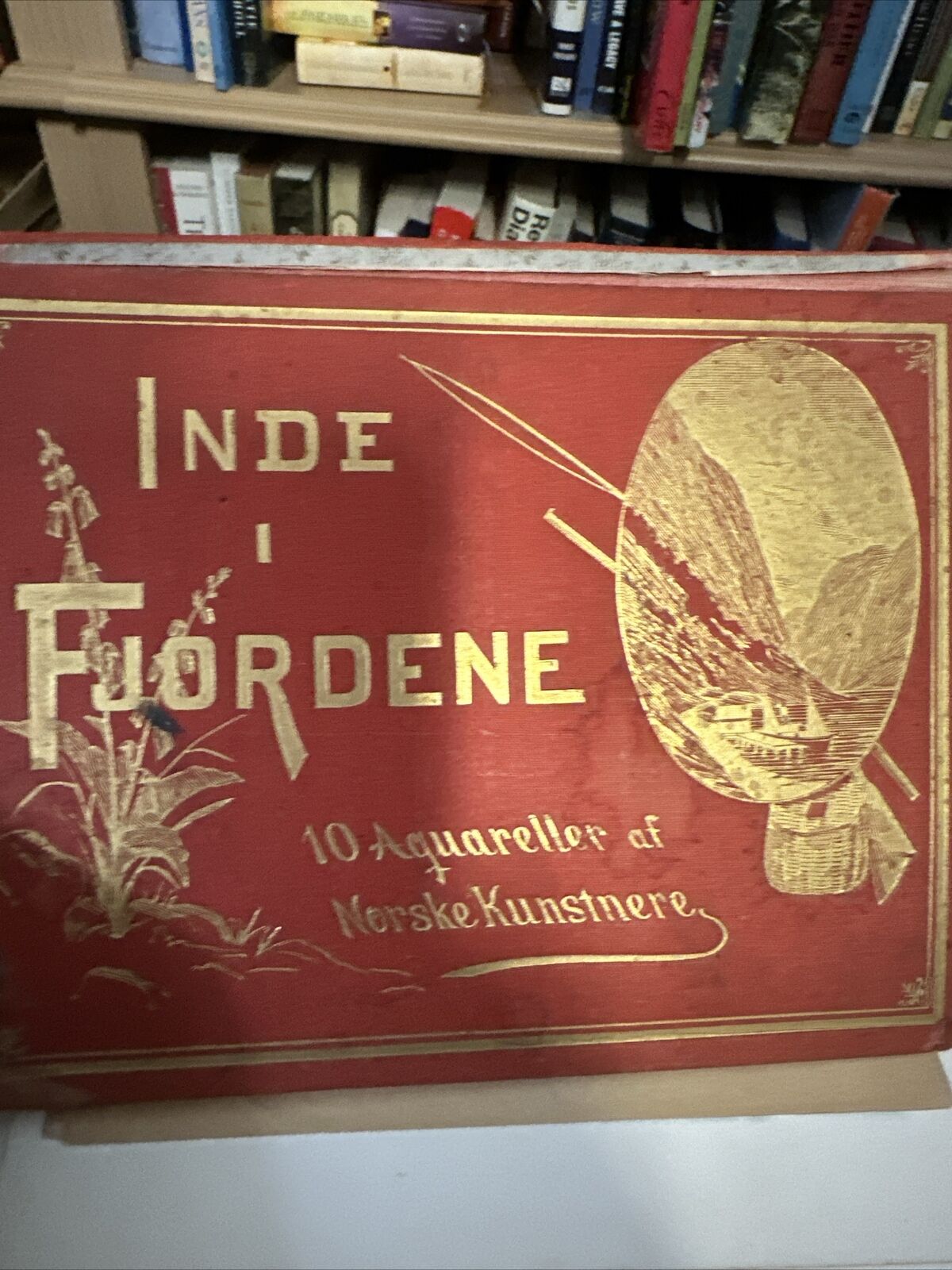 Antique Post cards Inde I Fjordene 10 Aquareller of Norske Kunstnere