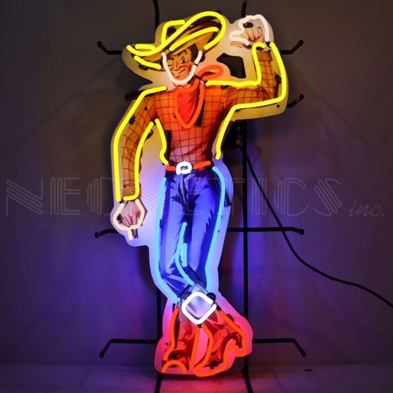 Handmade Neon Sign Cowboy Vegas Vic Beer Bar Pub Neon Light 18\