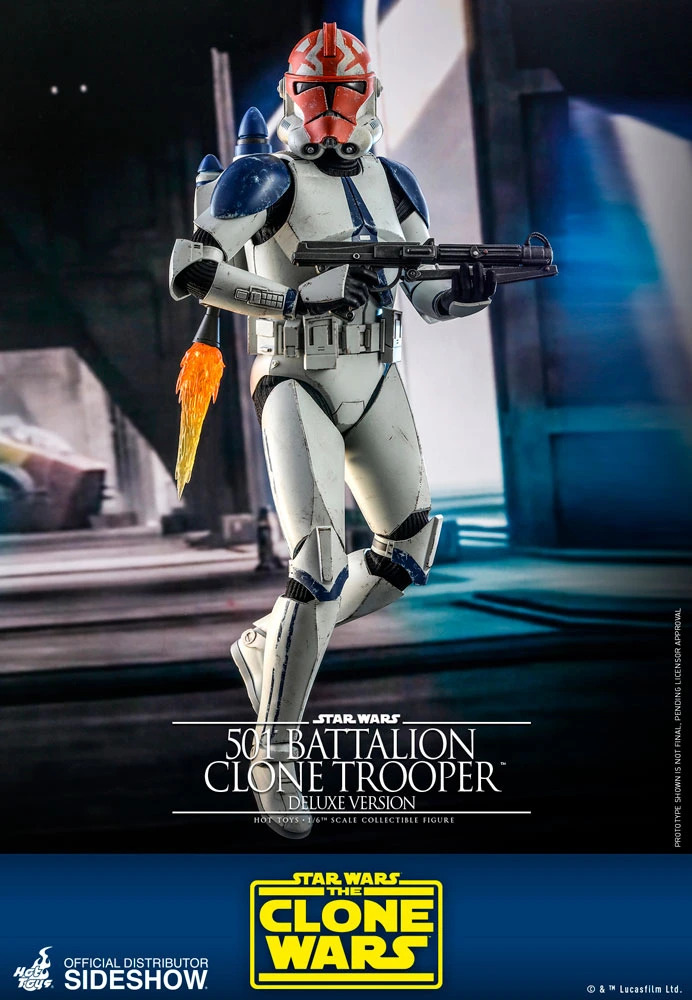 STAR WARS~501ST BATTALION~CLONE TROOPER~DELUXE 1/6 FIGURE~TMS023~HOT TOYS~MIBS