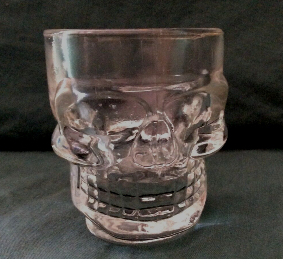 Skull Shot Glass Clear Halloween