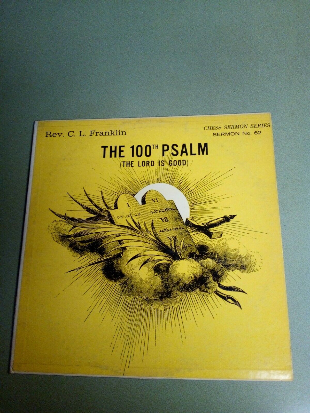 THE 100TH PSALM RPM LP BY REV. C.L. FRANKLIN RARE VINTAGE