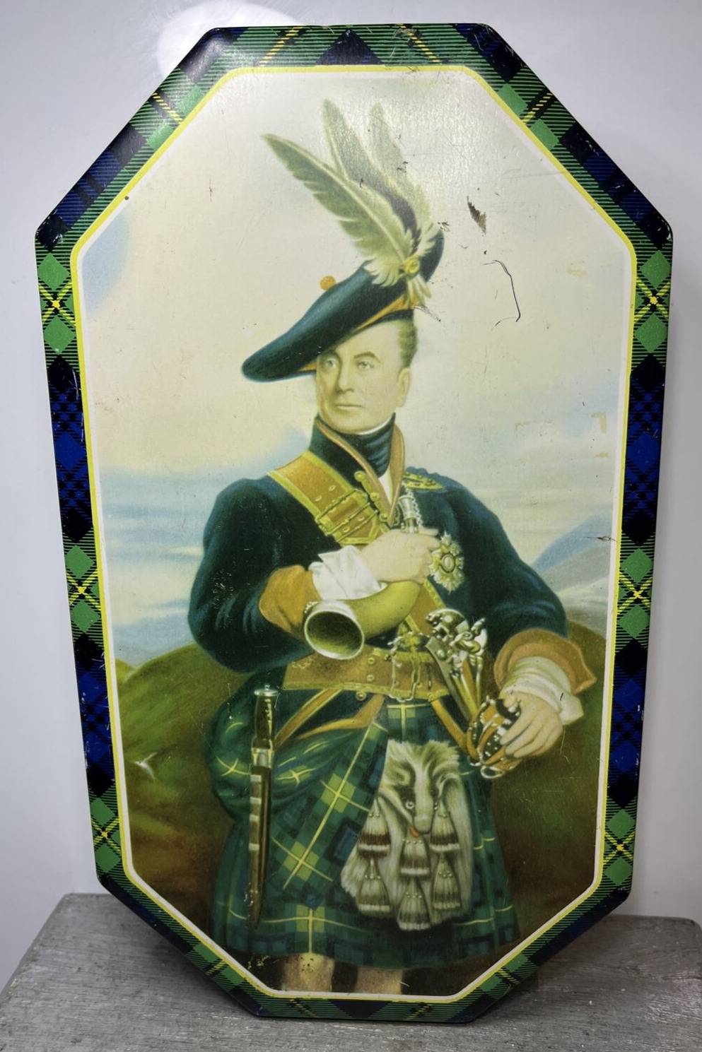 George Gordon, 5th Duke of Gordon Scottish 1950's Vintage EMPTY Collectible Tin