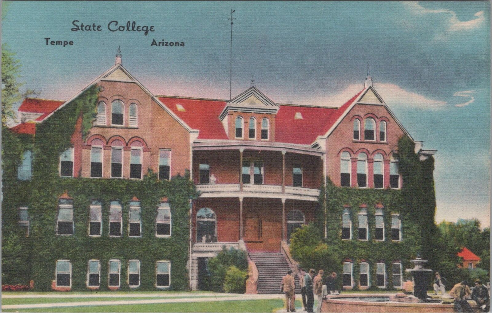 Postcard State College Tempe Arizona AZ 