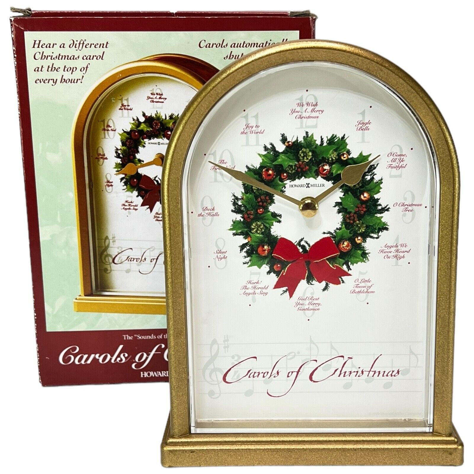 Vintage Howard Miller Carols of Christmas II Sounds of the Season 1999 Clock