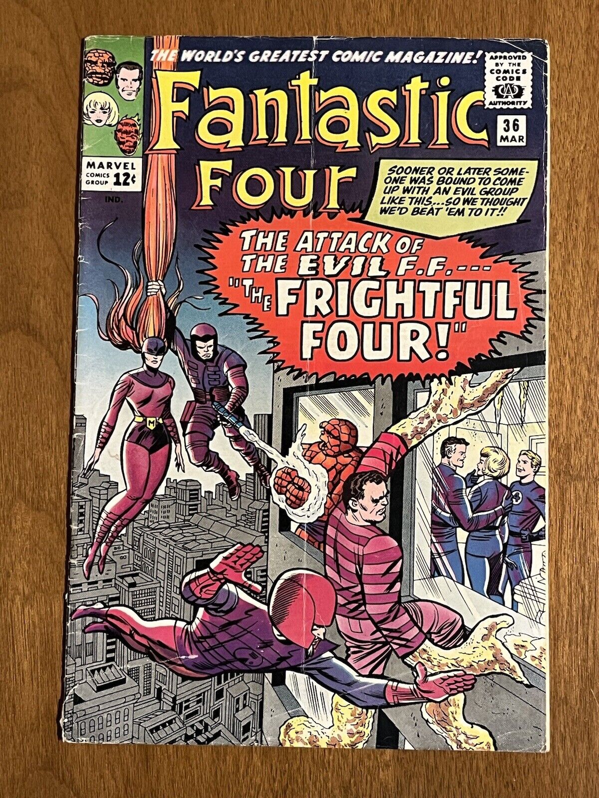 Fantastic Four #36/Silver Age Marvel Comic Book/1st Frightful Four/GD-VG
