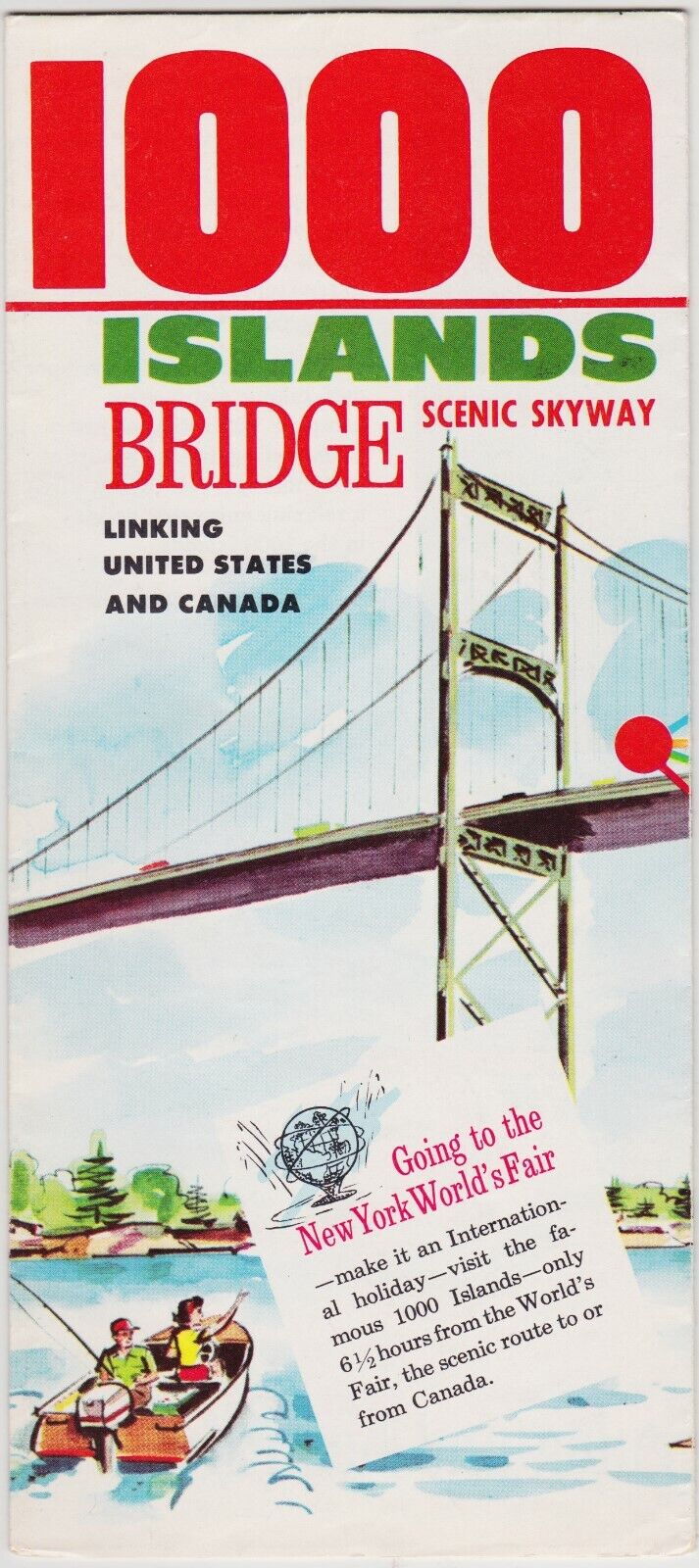 1964 1000 Islands Bridge Scenic Skyway New York Brochure