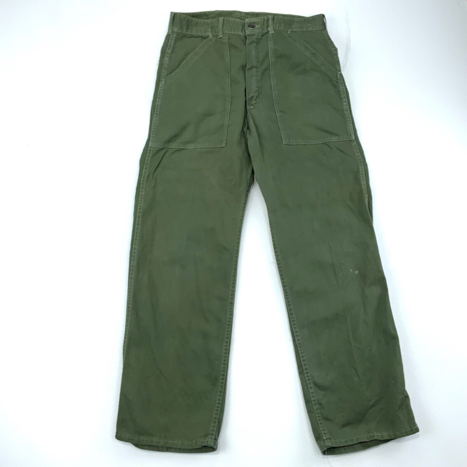 Vintage Us Military Pre Og-107 Hbt 13 Star Trousers Size 31 x 30 Green