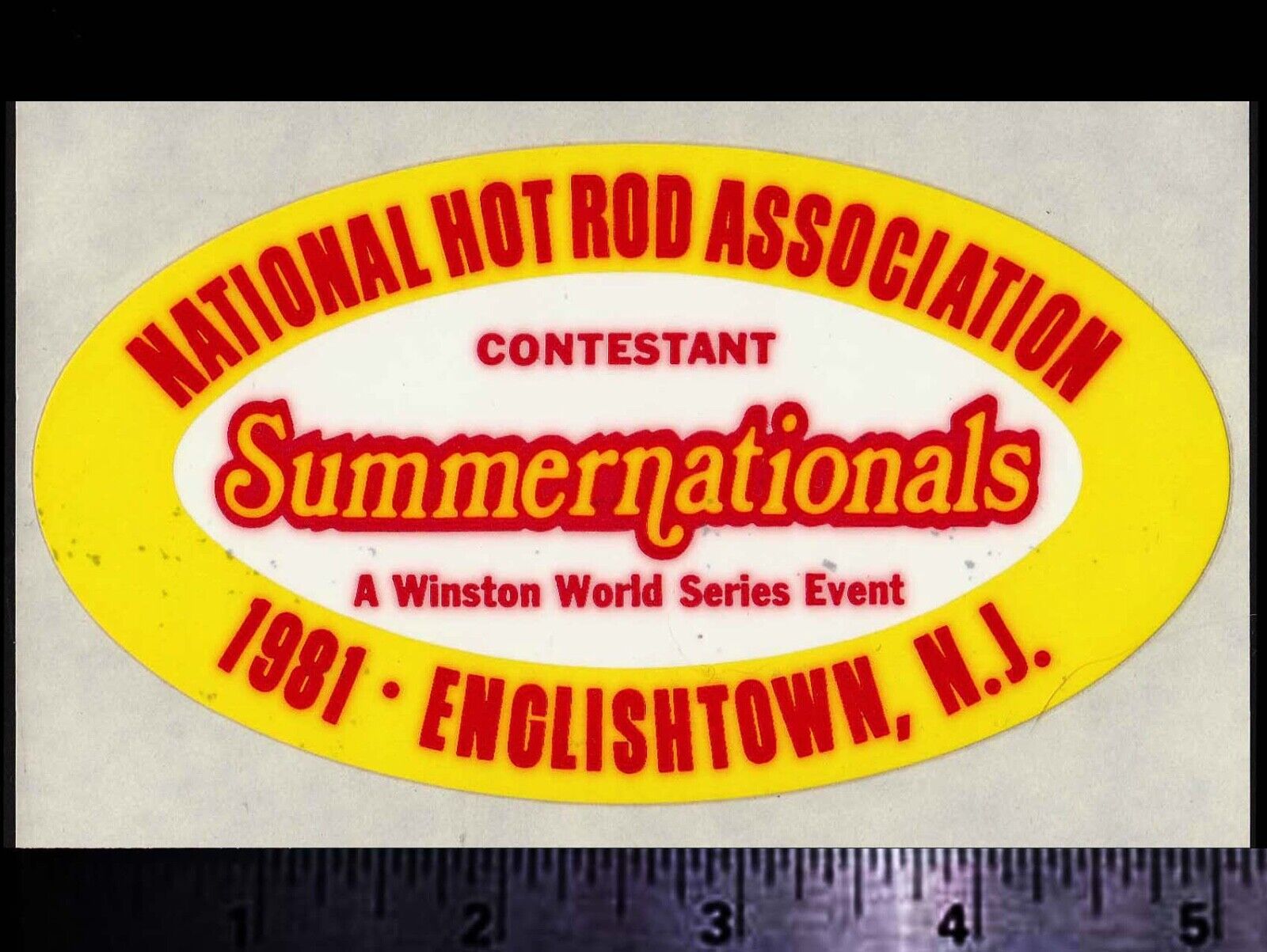NHRA Summernationals,  Englishtown NJ 1981 Original Vintage Racing Decal/Sticker