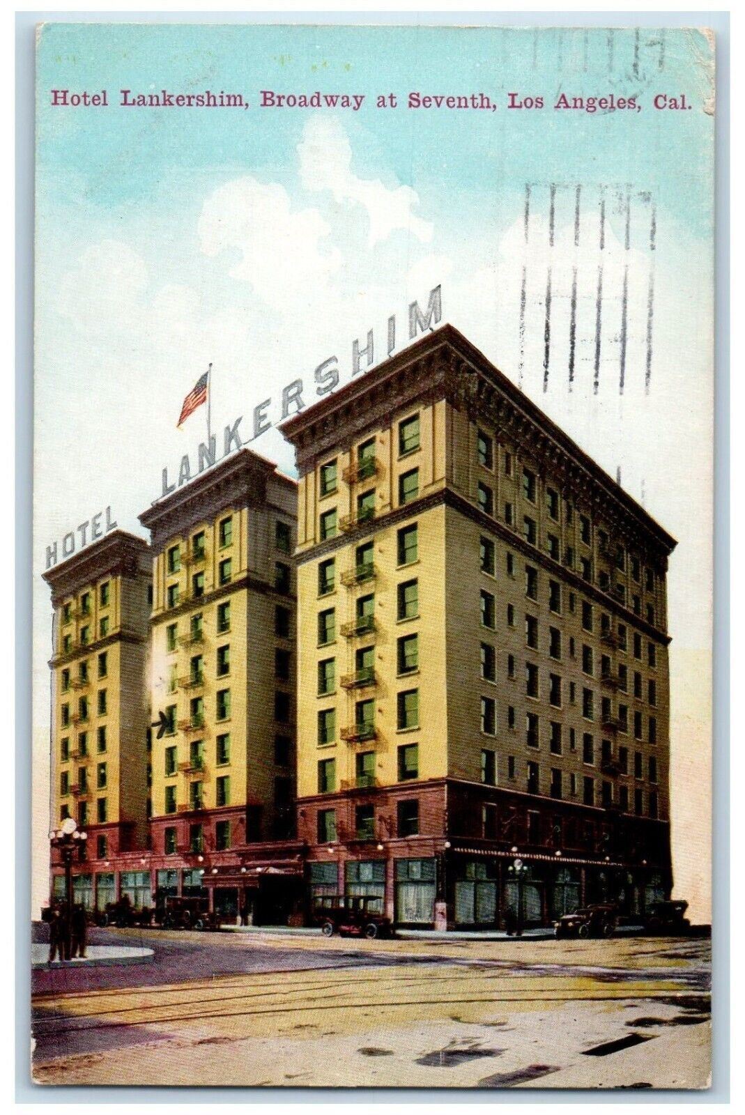 c1910\'s Hotel Lankershim Broadway At Seventh Los Angeles California CA Postcard