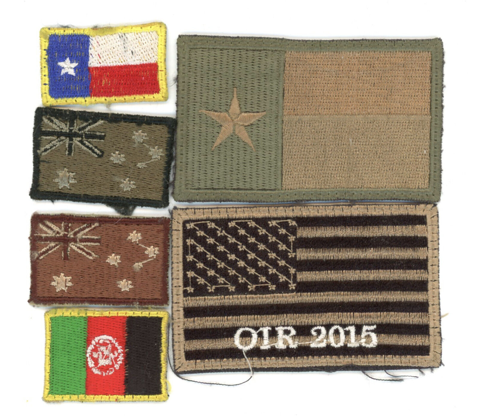 Flags Operation Inherent Resolve Iraq Iraqi Theater made woven Patches OIR Texas