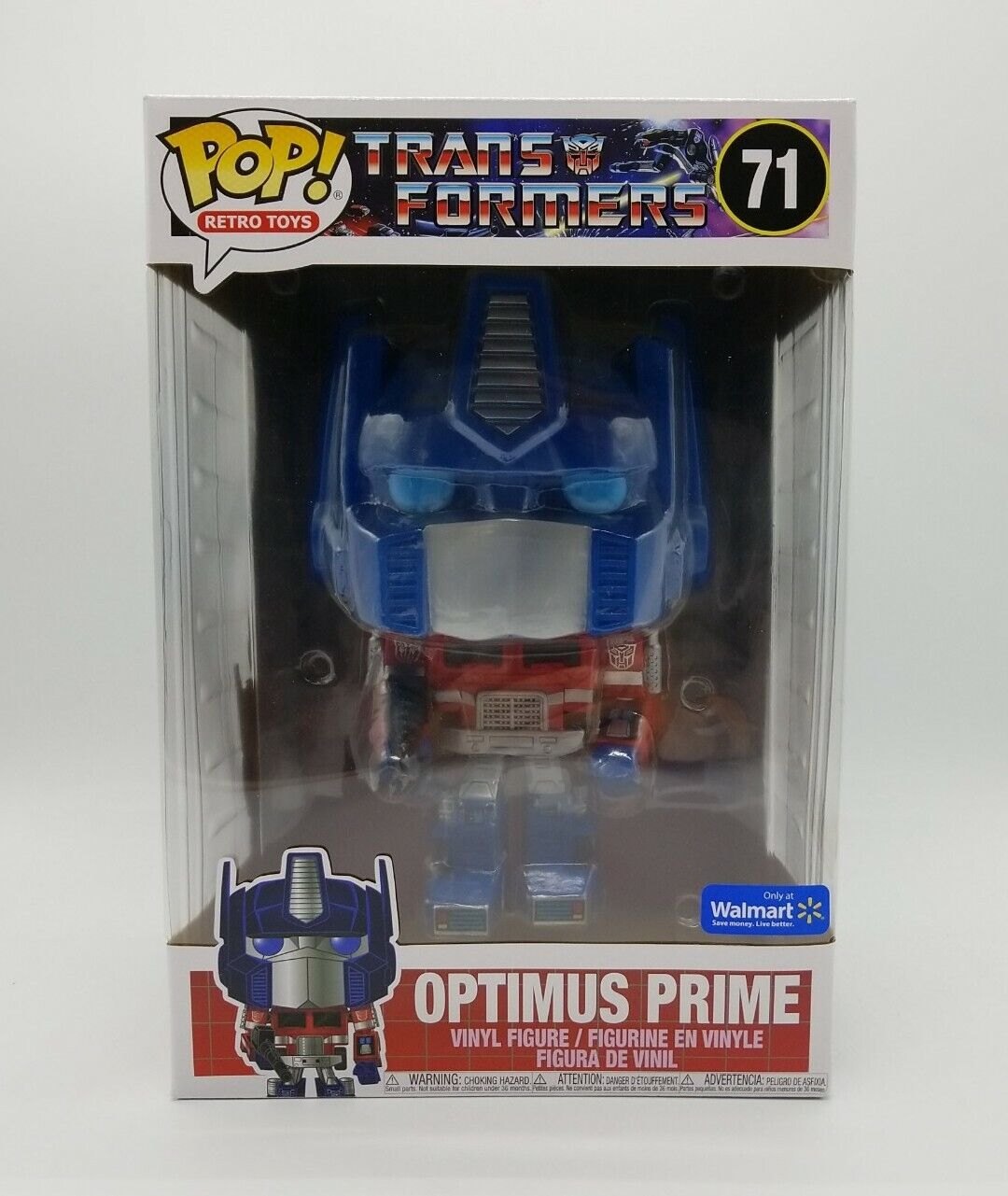 Funko Pop Retro Toys Optimus Prime Transformers #71 Walmart Exclusive Jumbo 10\
