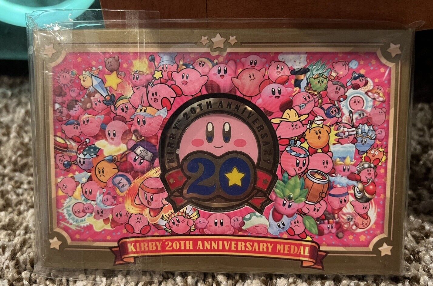 Kirby 20th Anniversary Medal Club Nintendo Limited Rare BRAND NEW, SEALED