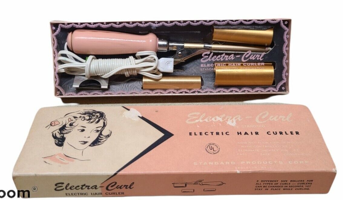 Vintage 1960s Pink Electra-Curl Hair Curler By Standard BRAND NEW UNUSED
