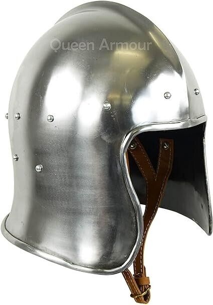 Medieval Functional 18g Open Face Celeta Steel Helmet Viking knight helmet