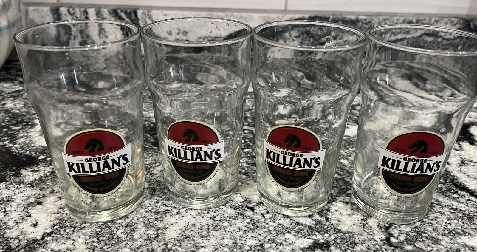 Killian\'s Irish Red Glass - Set of 4 Glasses - 16 Oz Pint - Very Nice Set