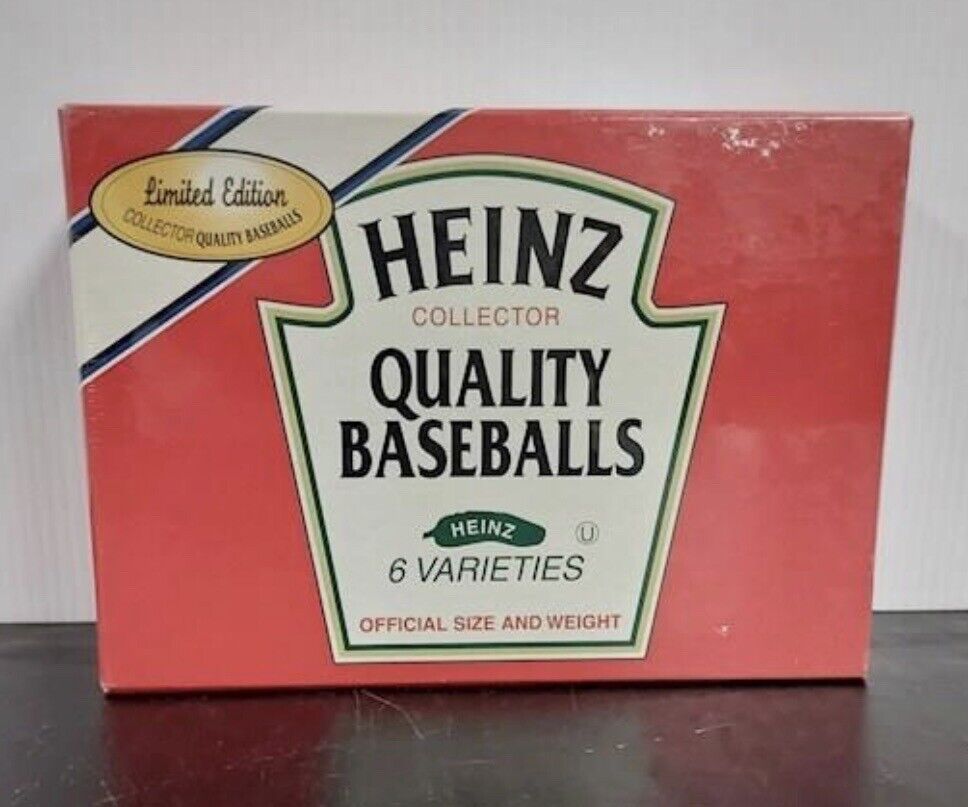 Heinz Ketchup Limited Edition Set of 6 Logo Baseballs w/ COA POP 1 Sealed NIB